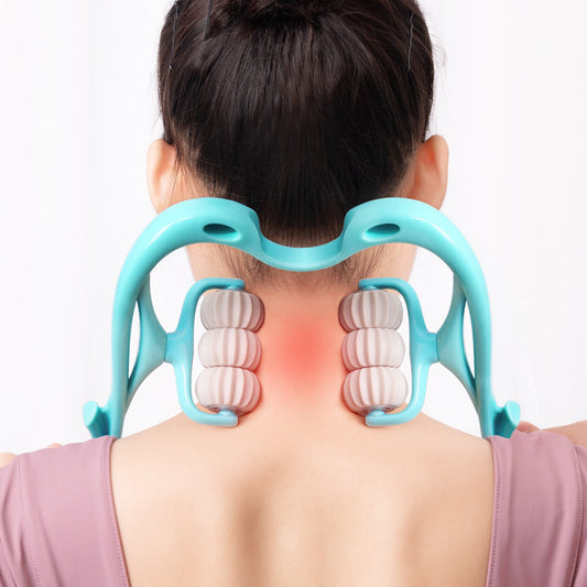 Ultimate Relaxation: Multifunctional Six-Wheel Neck Massager for Deep Relief