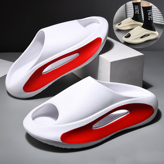 Summer Hollow Peep Toe Slippers: Unisex Comfort for Beach and Sports