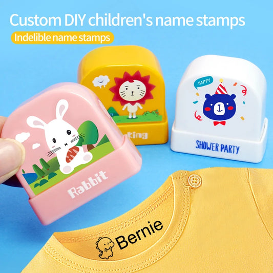 Customizable Cute Children's Name Stamp- Waterproof