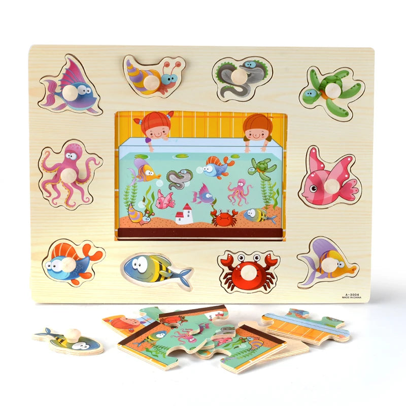Montessori Magic: 3D Wooden Tangram Puzzles for Kids