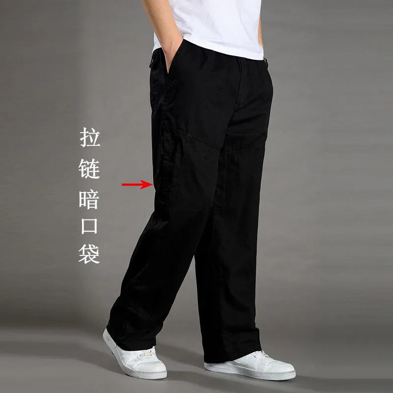 Men's Fashionable Cotton Straight Fit Cargo Pants