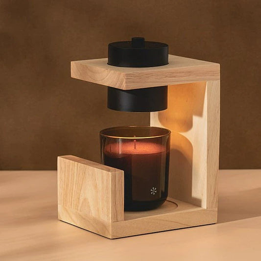 Serenity Awaits: Japanese-Style Log Fragrance Wax Melting Lamp with Timer