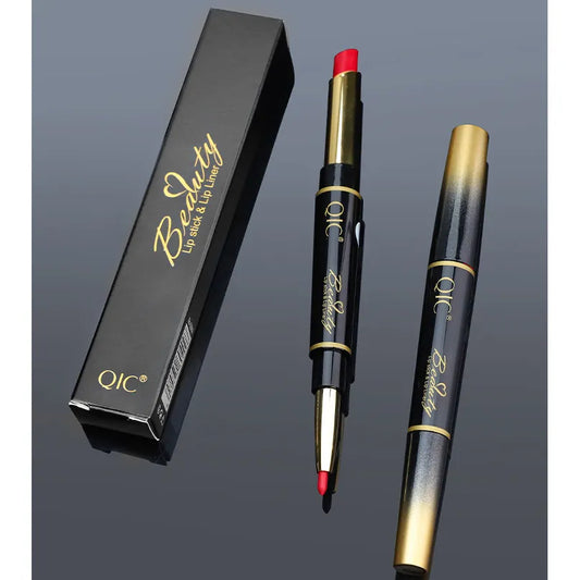 Versatile 2-in-1 Waterproof Lip Liner and Matte Lipstick Pencil
