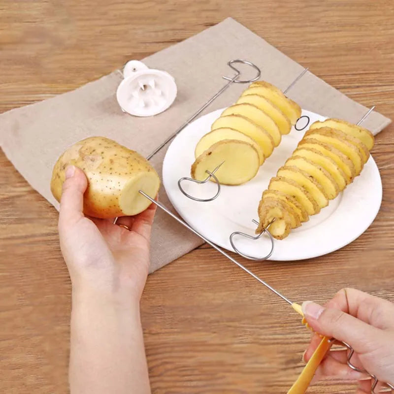 Whirlwind Potato Spiral Cutter: Create Towering Potato Delights!