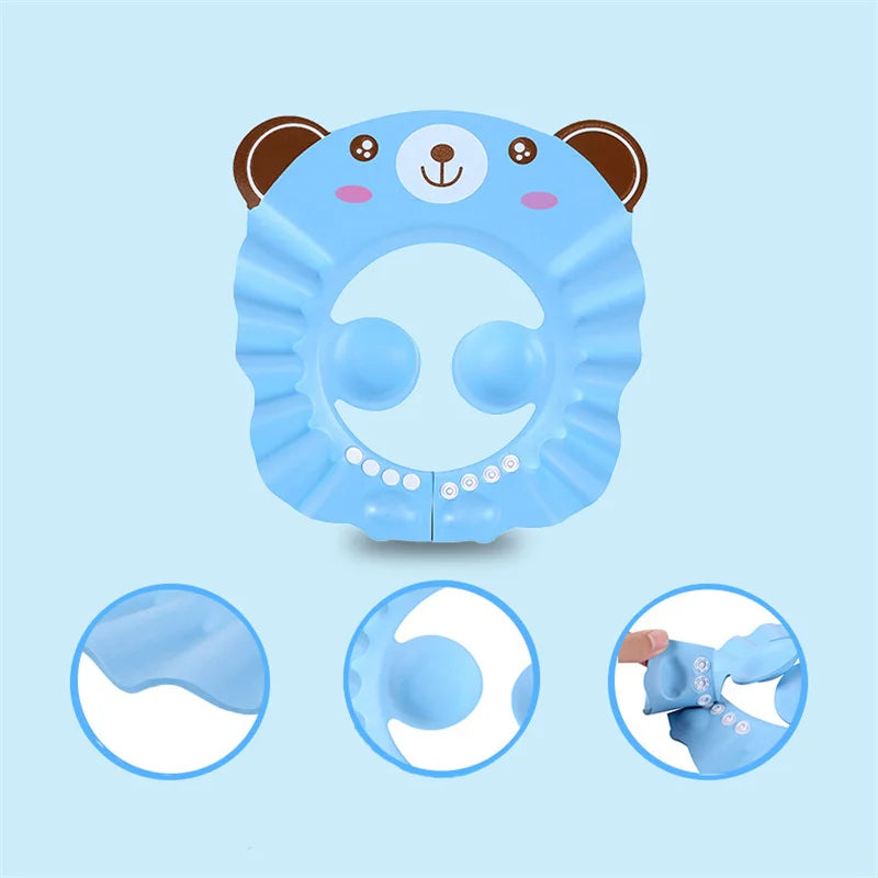 Splish Splash Guard: Adjustable Soft Cap for Safe Kids' Bath Time