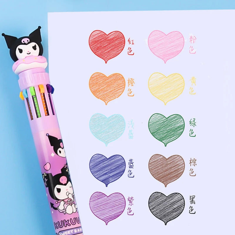 Super Cute 10 Color Gel Ballpoint Pen
