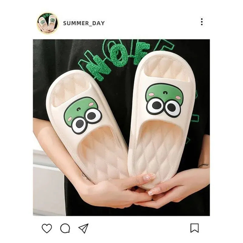 Cute Anti-Slip Indoor Froggy Sandals