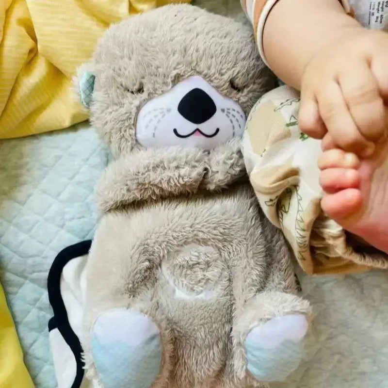 Baby Otter Breathing Plush Toy, Soothing Music Sleep Companion