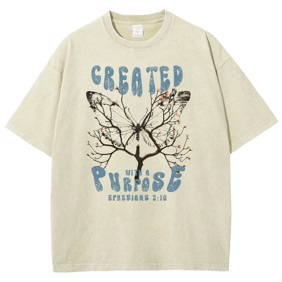 Y2K Anime Washed T-Shirts: Graphic Print Unisex Oversized Tops