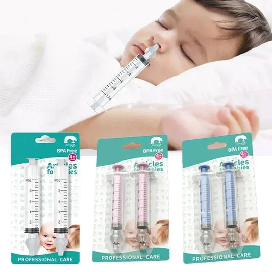 2pcs Needle Tube Baby Nasal Aspirator Syringe, 10ml