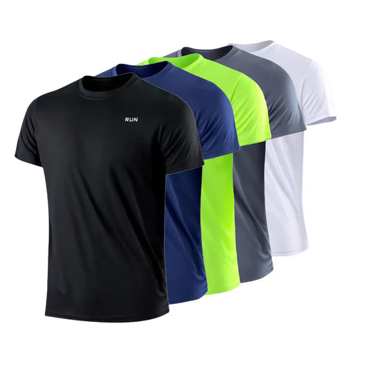 Men's Quick Dry Moisture-Wicking T-Shirt - Perfect for Gym & Running