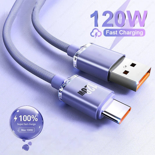 120W Lightning Charging Crystal Grow Series Cable USB Type-C