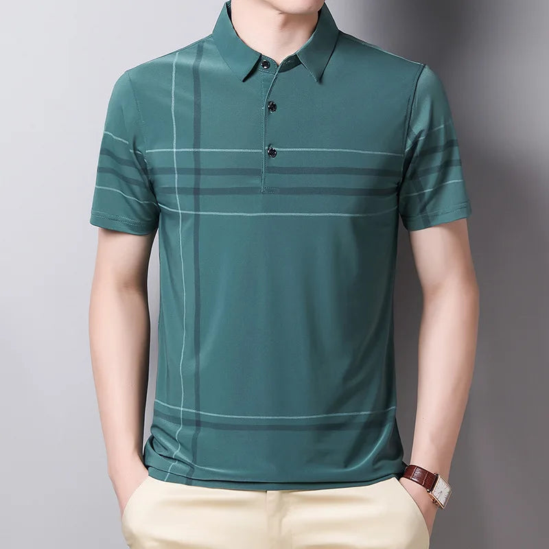 Men's Printed Buttoned Polo T-Shirts