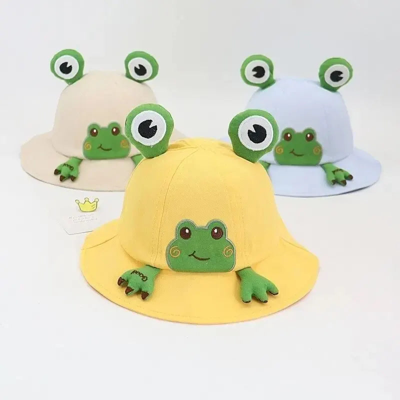 Froggy Fun: Soft Cotton Baby Bucket Hat for Outdoor Adventures