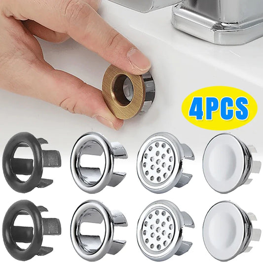 4 Pcs Sink Overflow Hole Ring Replacement Cover
