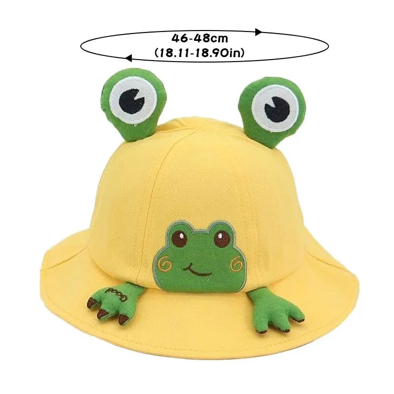 Froggy Fun: Soft Cotton Baby Bucket Hat for Outdoor Adventures
