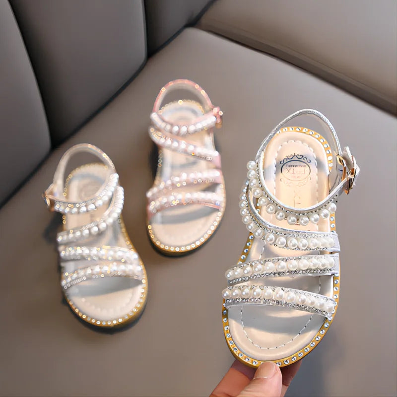 Bling Princess: Sparkling Summer Sandals for Little Girls