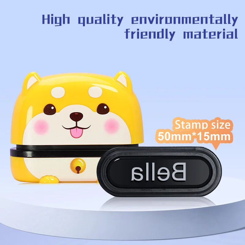 Personalized Permanence: Custom Name Stamp for Students and Babies