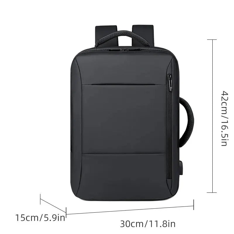 Men's Large Capacity Waterproof Backpack with USB Charging