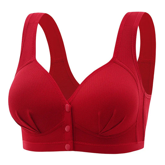 Front Closure Breathable Push Up Bra