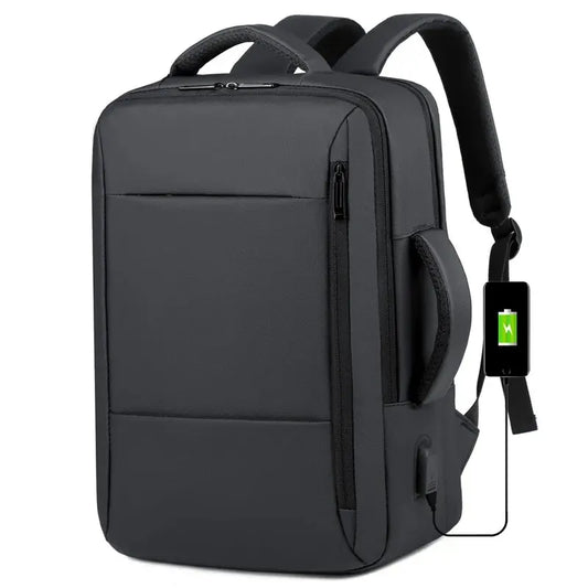 Men's Large Capacity Waterproof Backpack with USB Charging