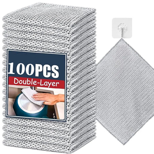 Magic Silver Wire Cleaning Cloths - Double-Sided Kitchen Rags