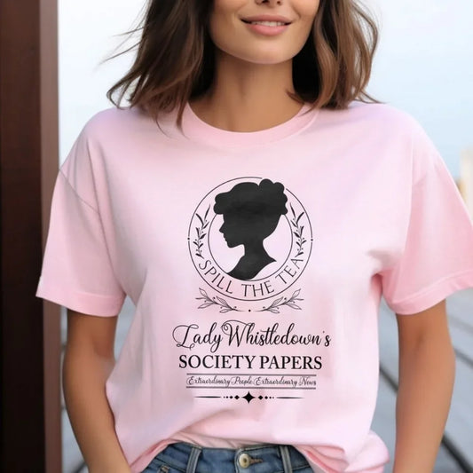 Lady Whistledown Spill the Tea Cotton T-Shirt