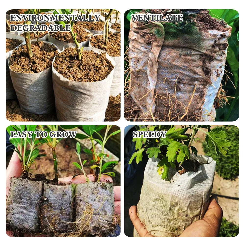 Eco-Friendly Nursery Plant Grow Bags - Biodegradable Planting Pots