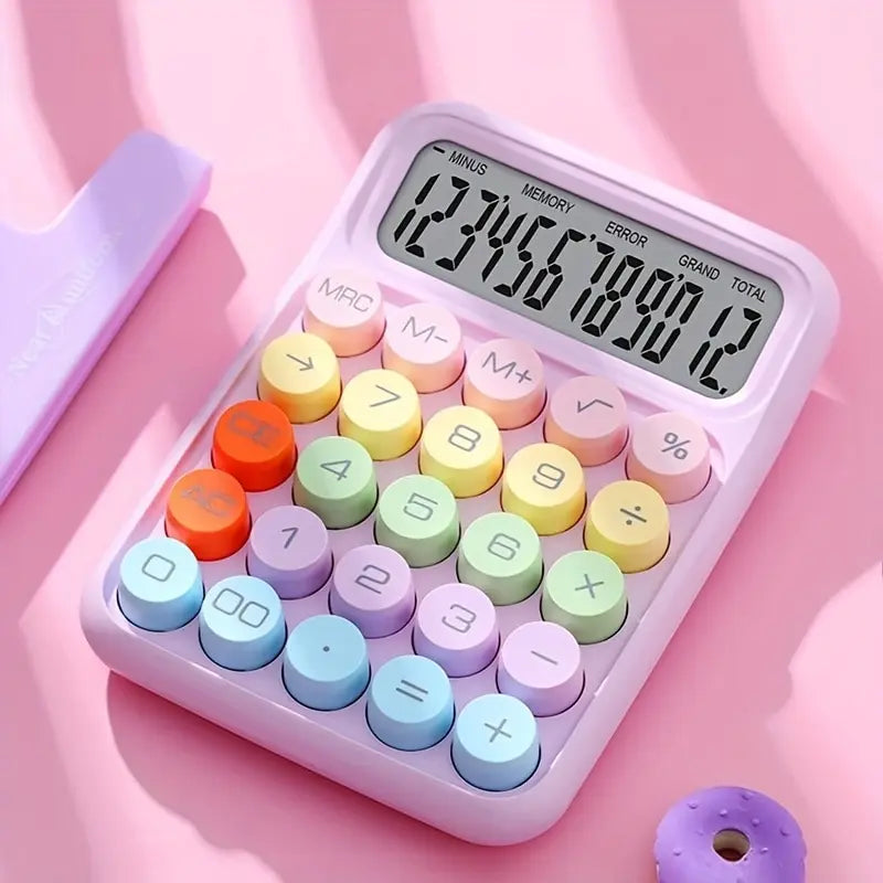 Candy Calc: Cute 12-Digit Mechanical Calculator for Your Desk