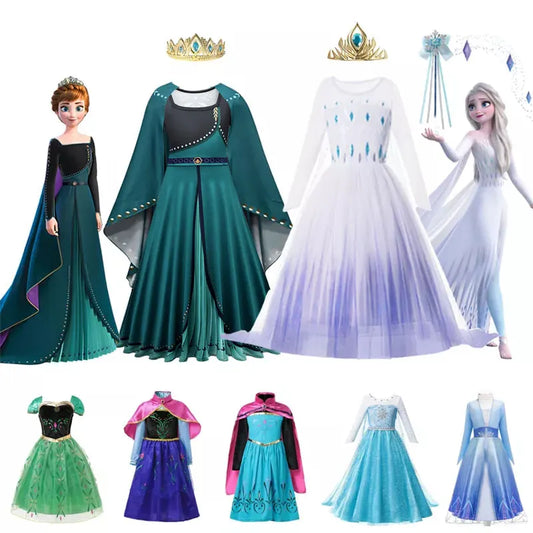 Enchanting Disney Frozen Princess Dress: Sparkling Snow Queen Gown for Girls! - 5River Deals