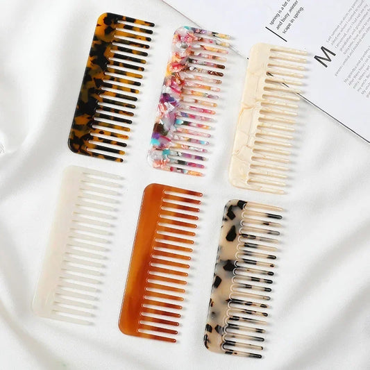 Colorful Styling Companion: Wide Teeth Acetate Hair Combs