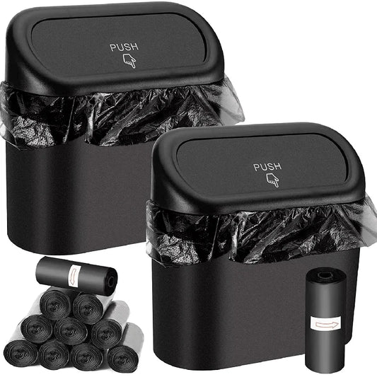 NeatRide: Leak-Proof Mini Car Trash Can with 300 Bags