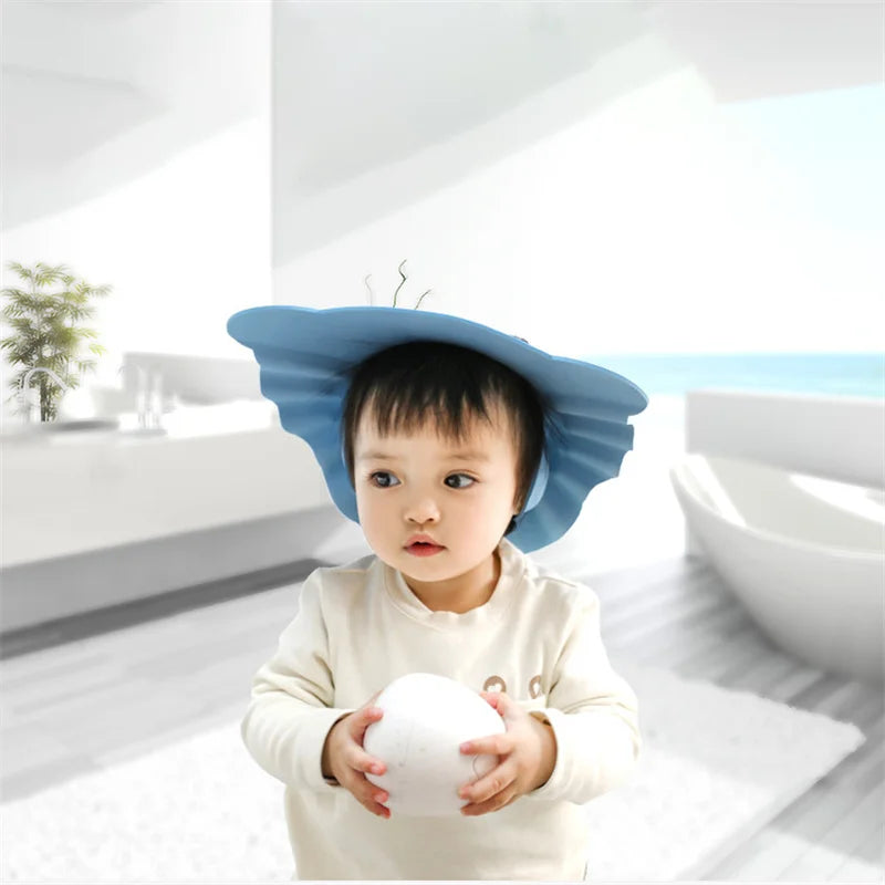 Splish Splash Guard: Adjustable Soft Cap for Safe Kids' Bath Time