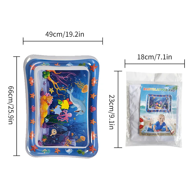 Fun Marine Animal Inflatable Water Pad: Perfect Baby Crawling Toy!