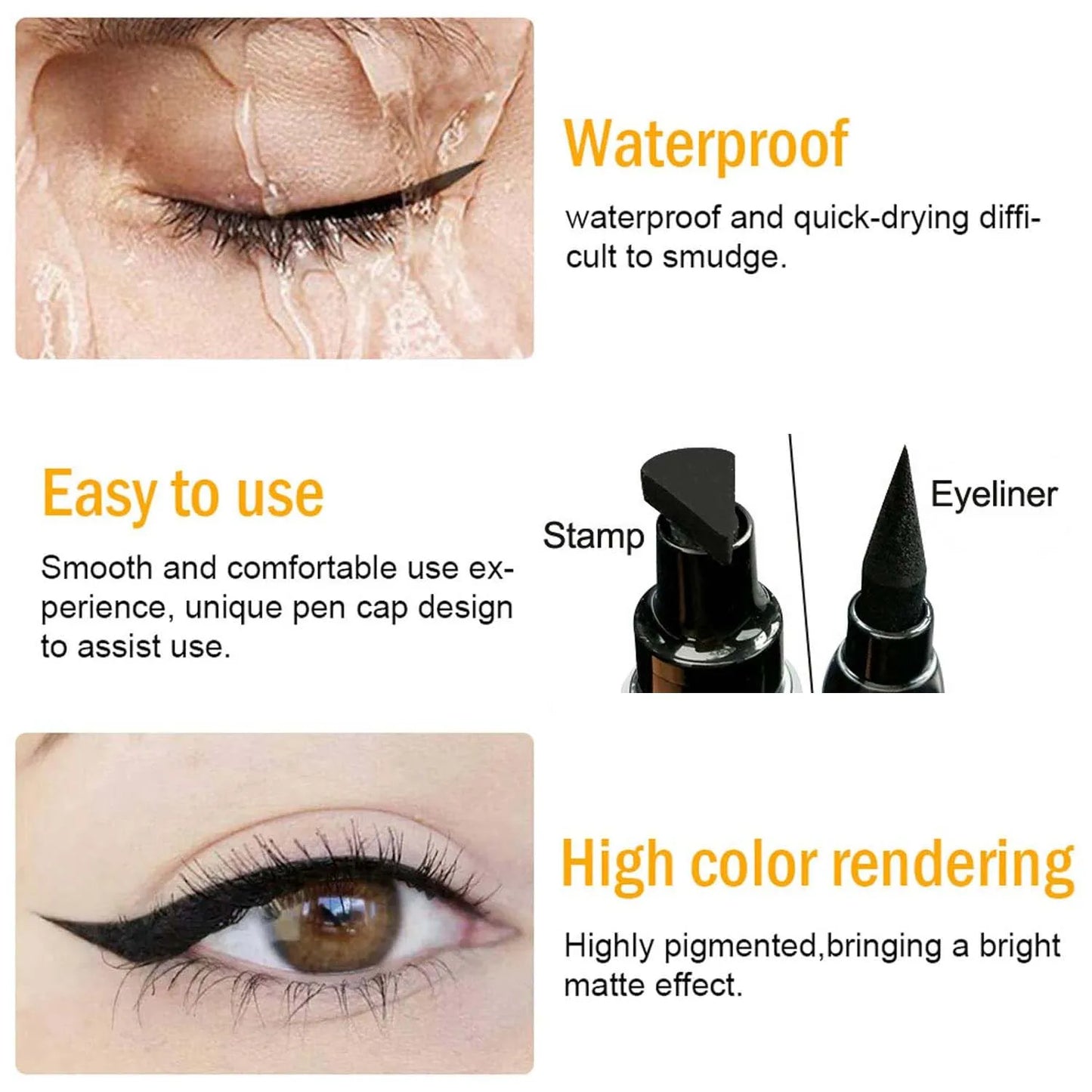 2 in 1 Waterproof Stamp Eyeliner