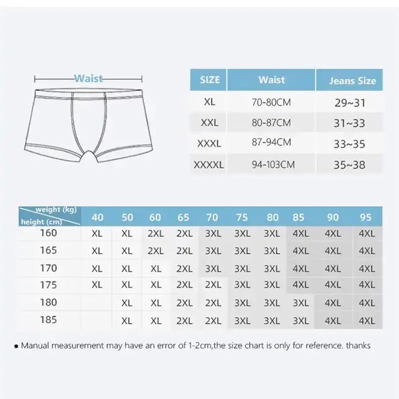 8 PCS Men's Comfortable Printed Boxer Shorts