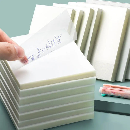 Clear and Creative: 50 Sheets Transparent Waterproof Sticky Note Pads!