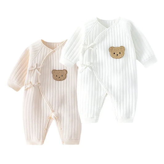 Cotton Newborn Onesie: Cozy Home Wear for Boys & Girls (0-6M) - Spring & Autumn