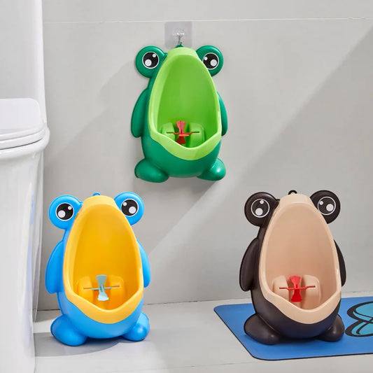 Froggy Fun: Cartoon Frog-Shaped Wall-Mounted Baby Boy Urinal