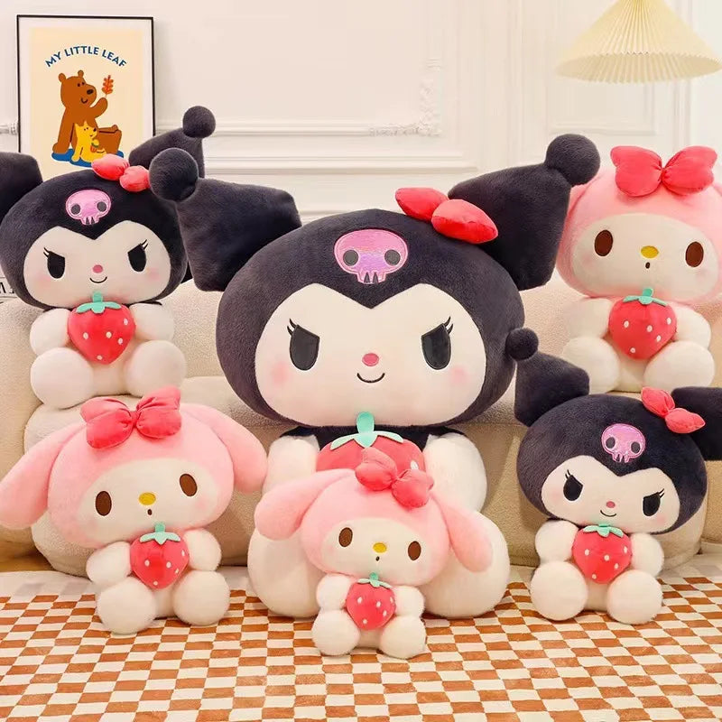 Sweet Strawberry Melody: Soft Stuffed Animal Pillow Plush Toy