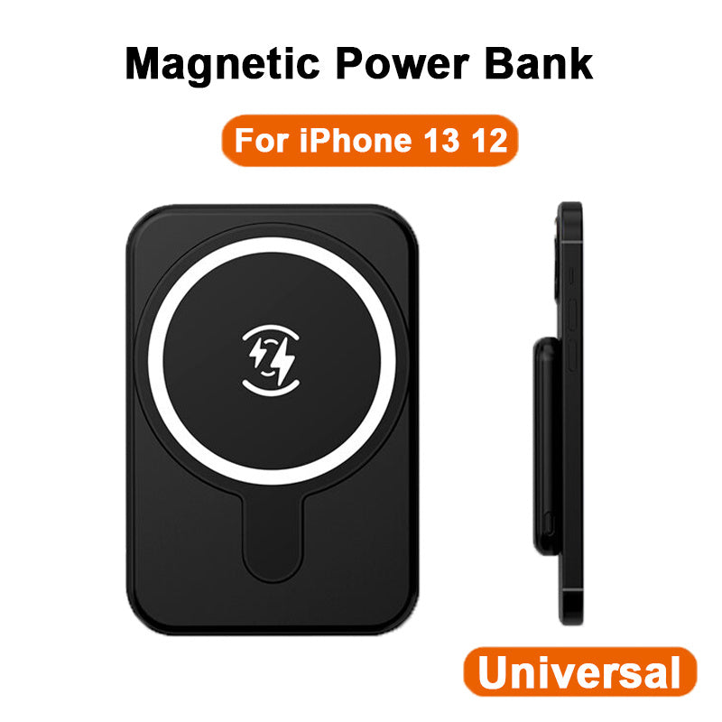 Magnetic Mini Power Bank: Compact Wireless Charging On-The-Go