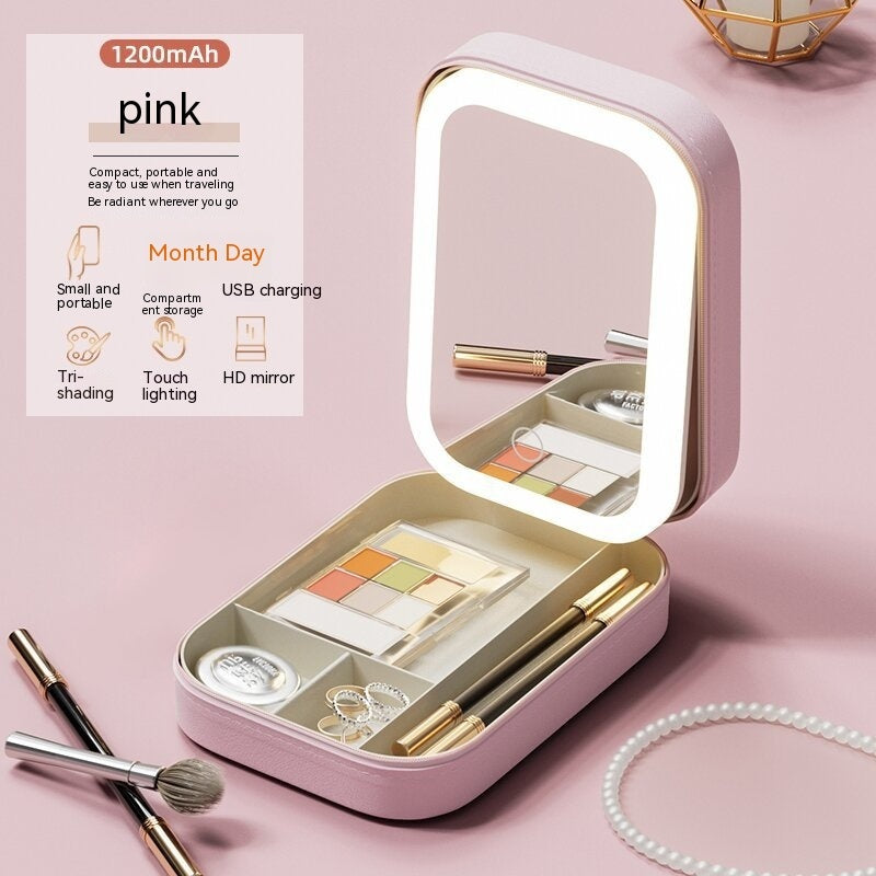 Portable LED Makeup Storage Box: Organize and Illuminate Your Beauty Essentials On-the-Go